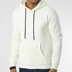 Nouveau ⭐ Sweat Capuche D7064 Beige Clair de KZR ❤️