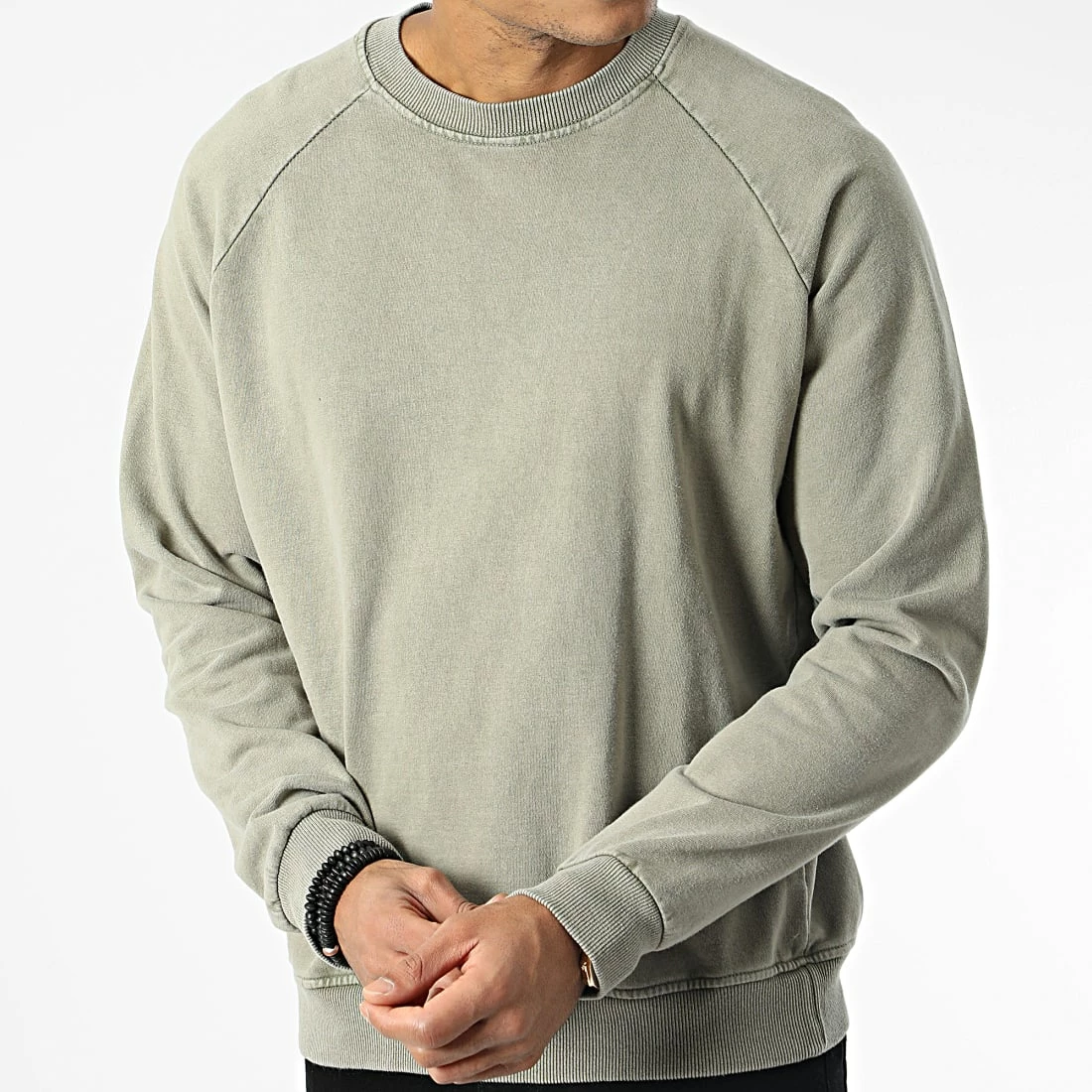 Bon marché 🔥 Sweat Crewneck D7418 Vert Kaki de KZR 😀 3 Bon marché 🔥 Sweat Crewneck D7418 Vert Kaki de KZR 😀