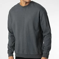 Meilleur prix 🌟 Sweat Crewneck D7416 Gris Anthracite de KZR 😍 -KZR Soldes kzr 342154 D7416 ANTHRACITE 20221027T151219 03