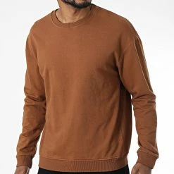Meilleur prix ✔️ Sweat Crewneck D7416 Camel de KZR 😉 -KZR Soldes kzr 342156 D7416 TABACCO 20221007T150133 03