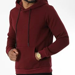 Promo 😉 Sweat Capuche D7064 Bordeaux de KZR 😉