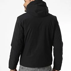 Meilleur prix ❤️ Veste Zippée Capuche TR-2203 Noir de KZR ⭐ -KZR Soldes kzr 342174 TR 2203 BLACK 20221007T145844 04