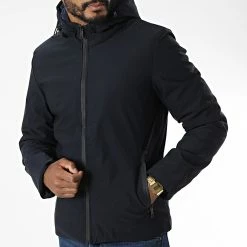Sortie 🎁 Veste Zippée Capuche TR-2203 Bleu Marine de KZR 😀 -KZR Soldes kzr 342175 TR 2203 DKBLUE 20221007T152011 03