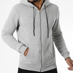 Meilleure affaire 🧨 Sweat Zippé Capuche D8056 Gris Chiné de KZR 🛒 -KZR Soldes kzr 342185 D8056 GREY 20221007T150327 03