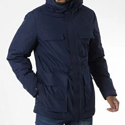 Top 10 ✨ Parka Capuche XZ-62152 Bleu Marine de KZR ❤️ -KZR Soldes kzr 342187 XZ 62152 BLUE 20221006T161108 03