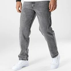 Offres 😉 Jean Baggy Fit TH37850 Gris de KZR 🎉