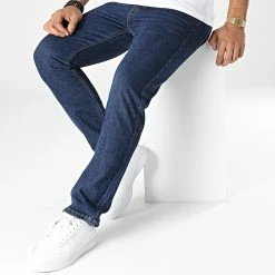 Promo ⭐ Jean Regular Fit TH37856 Bleu Brut de KZR 🤩 -KZR Soldes kzr 342204 TH37856 DKBLUE 20221006T160655 03