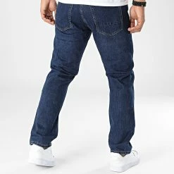 Promo ⭐ Jean Regular Fit TH37856 Bleu Brut de KZR 🤩 -KZR Soldes kzr 342204 TH37856 DKBLUE 20221006T160657 04