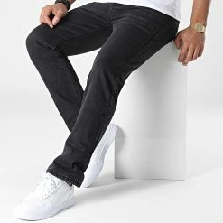 Promo 🥰 Jean Regular Fit TH37858 Noir de KZR 🥰 -KZR Soldes kzr 342209 TH37858 BLACK 20221007T152945 03