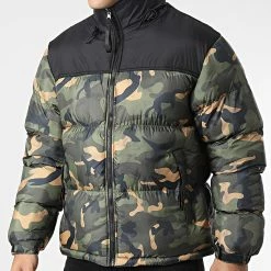 Tout neuf ⌛ Doudoune Camouflage TR-2209 Vert Kaki Noir de KZR 🔥 -KZR Soldes kzr 348346 TR 2209 CAMOUFLAGE 20221121T150717 03